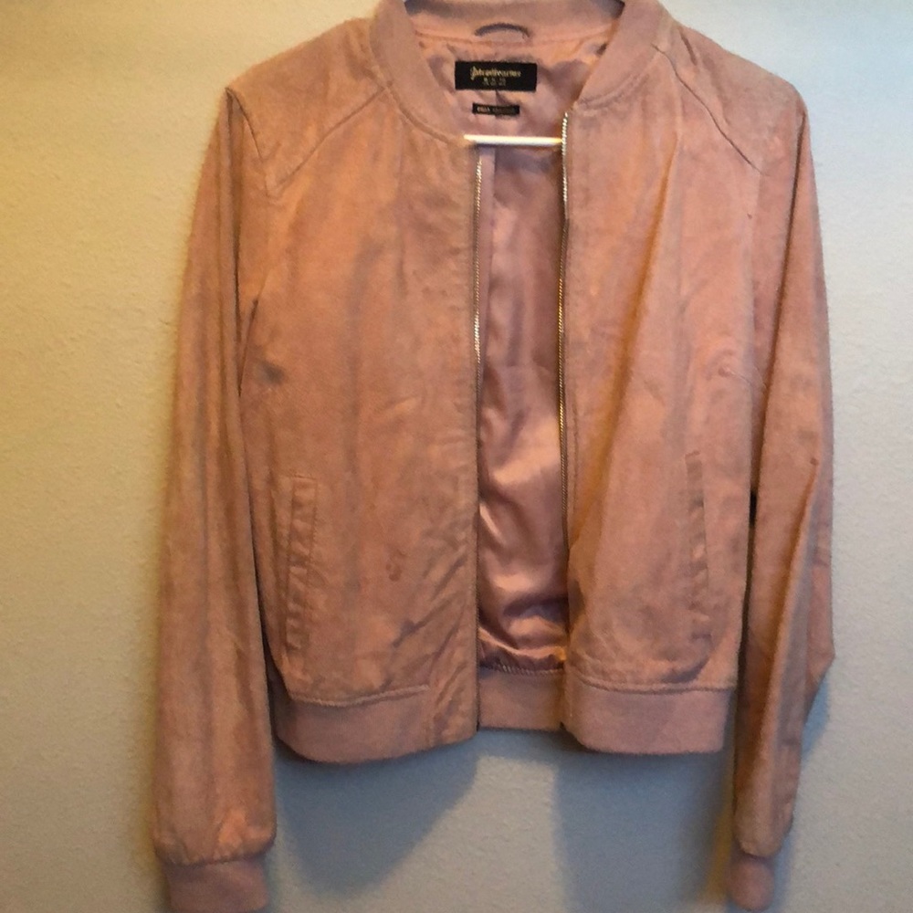 Pink leather jacket